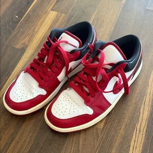 Nike Red and White Men's Sneakers